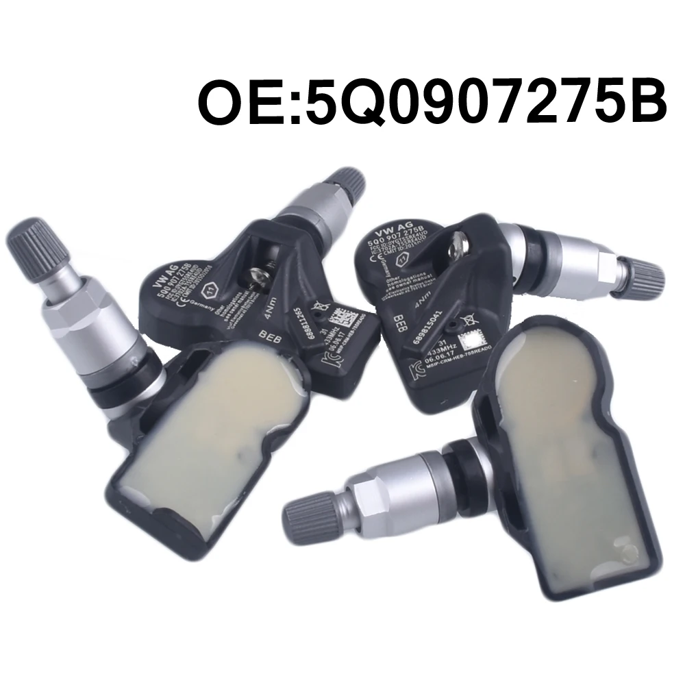 4PCS waterproof Car Tire Pressure Monitor Sensor TPMS for SKODA Citigo Fabia Octavia Karoq Rapid Roomster Superb Yeti Kodiaq
