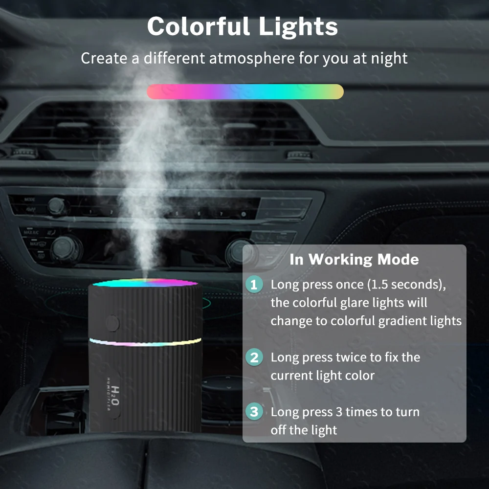 Deelife Car Air Humidifier Diffuser Aroma Auto Mist Sprayer Portable Nano Spray Humidifier Fogger