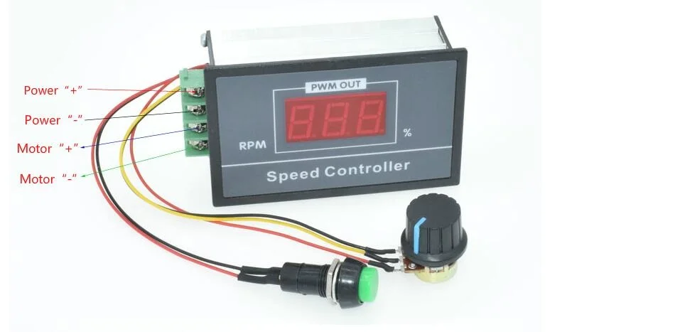 30A Digital LED Display 0~100% adjustable DC 6V 12V 24V 48V Motor Speed Controller PWM