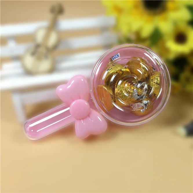 12pcs Lollipop Shape Plastic Candy Box Wedding Cute Candy Pack Baby Shower Kids Birthday Party Gift Box Christmas Party Supplies