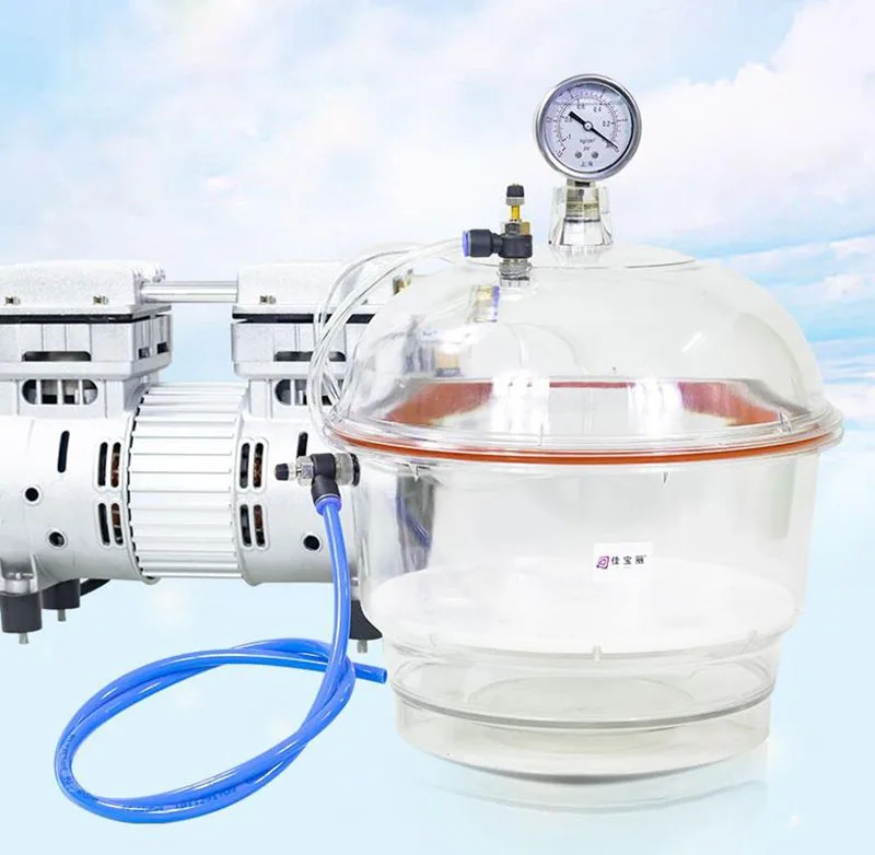 Polycarbonate Plastic Vacuum Dryer Laboratory Dryer Transparent Vacuum Drying Kettle Double Valve With Pressure Gaug