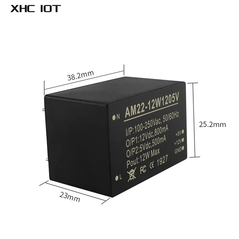 12W AC-DC Dual-Output Buck Power Supply Module 100~250VAC To 12V  800mA  For Led Lamp Industry XHCIOT AM22-12W1205V