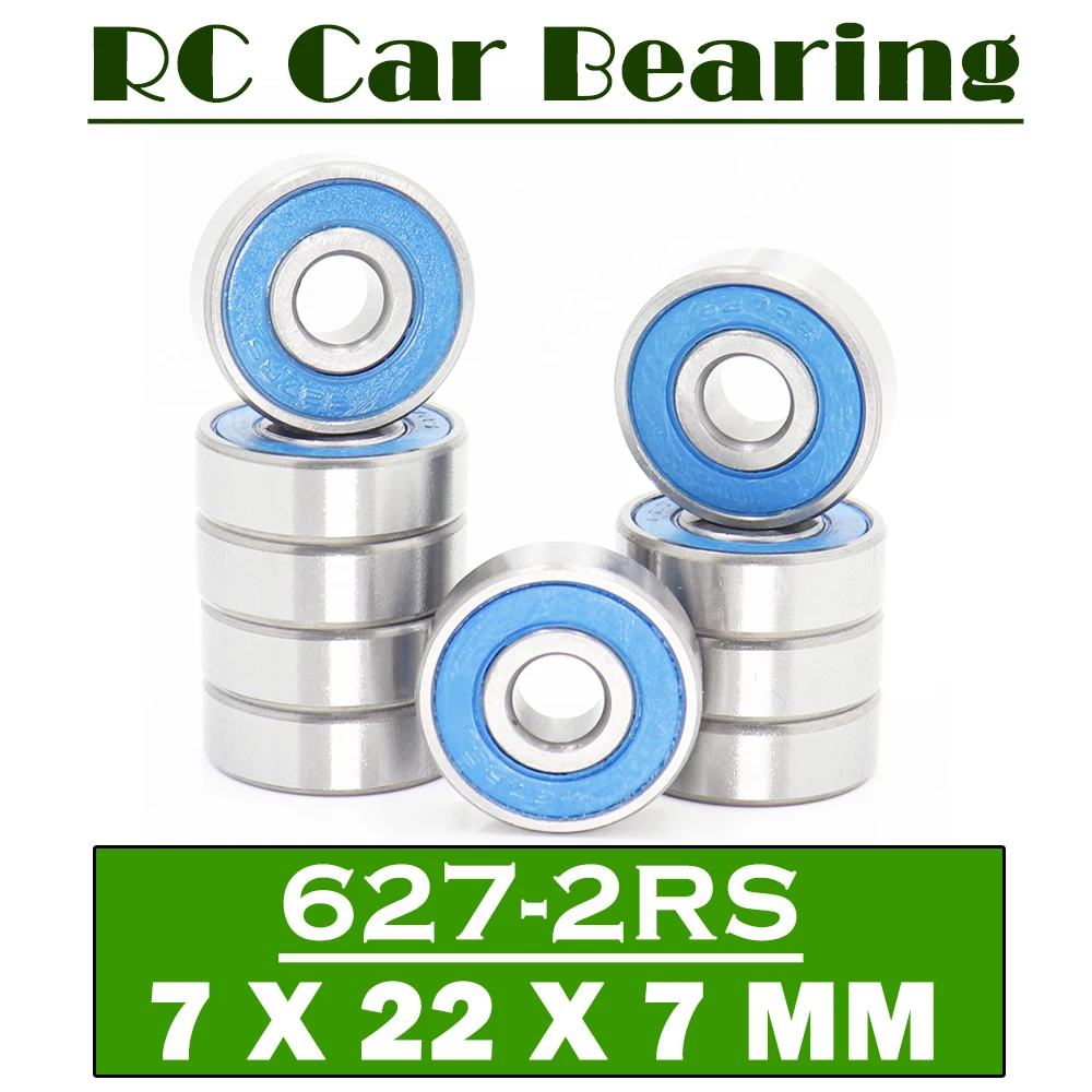 

627RS Bearing ( 10 PCS ) 7*22*7 mm ABEC-7 Hobby Electric RC Car Truck 627 RS 2RS Ball Bearings 627-2RS Blue Sealed