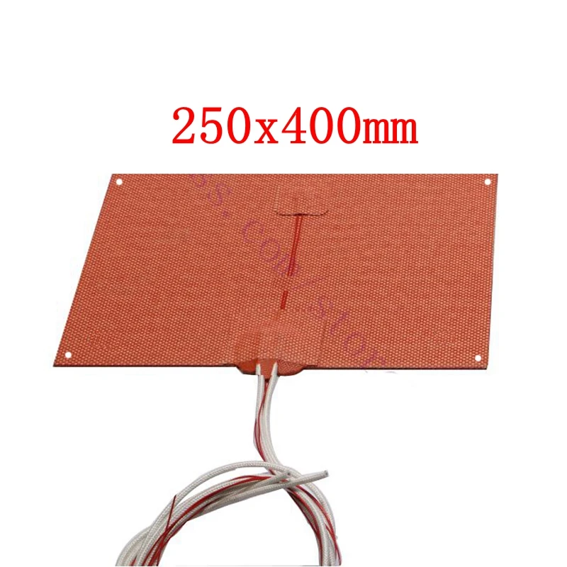 

USA Material! Flexible Silicone Heater 250x400mm 800W Hotbed Build Plate for Black Widow 3D Printer HeatedBed Upgrade