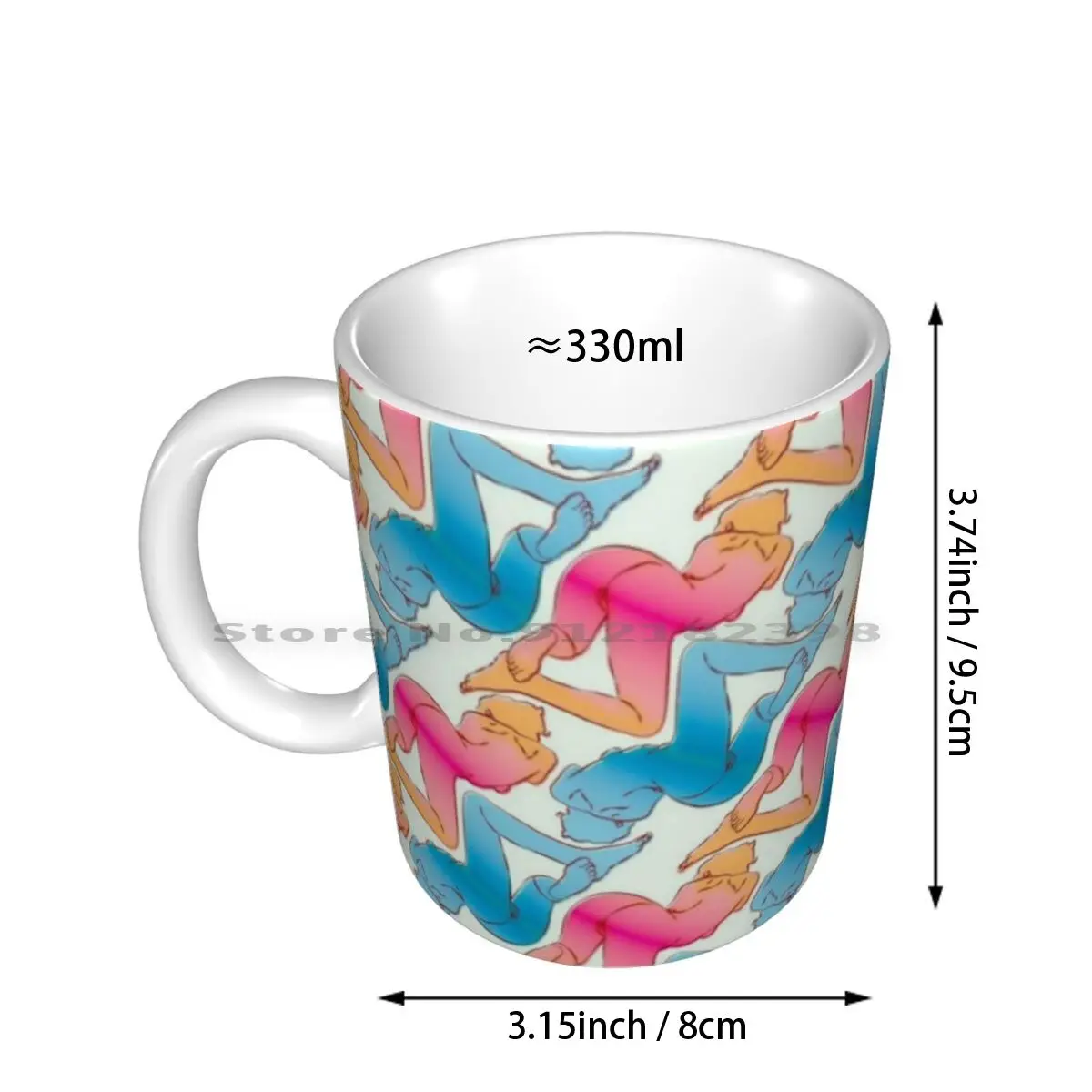 Erotic Pattern Ceramic Mugs Coffee Cups Milk Tea Mug Erotic Pattern Erotic Vector Erotic Graphic Erotic Womens Woman Woman