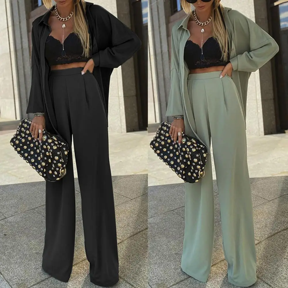 

Suit Sets Long Sleeve Comfortable Women T-shirt Full Length Pant Two Piece Set for Daily Life