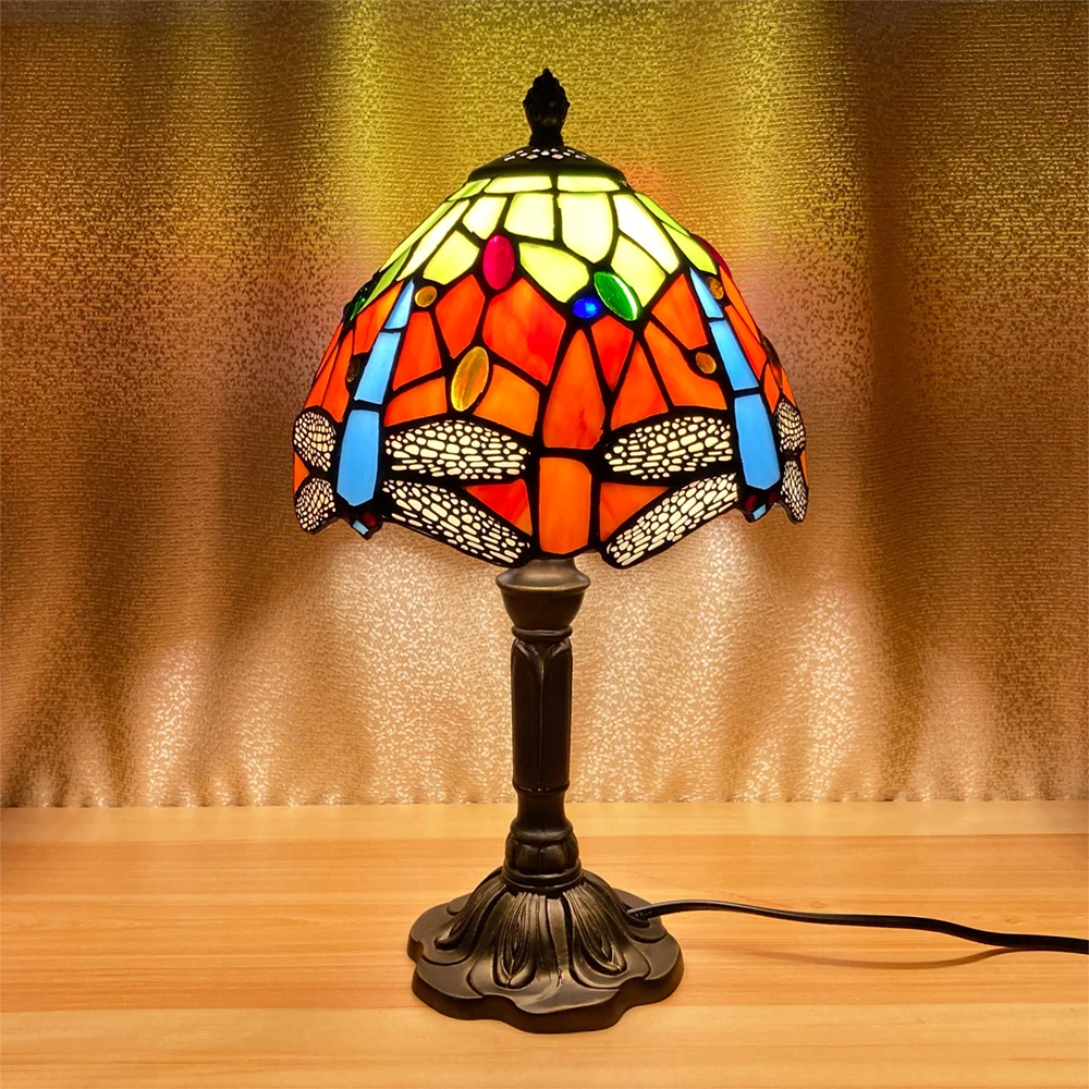 Table Lamp Mediterranean Tiffany Retro Stained Glass Vintage Art Turkish Mosaic Desk Lamp Bedroom Nightstand Decorative lights