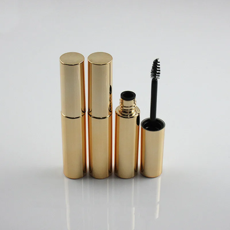 Wholesale 8ml Empty Eyeliner Tubes Gold Mascara Bottles Eyelash Gel Bottle VE Oil Growth Fluid Containers Eye Makeup Package