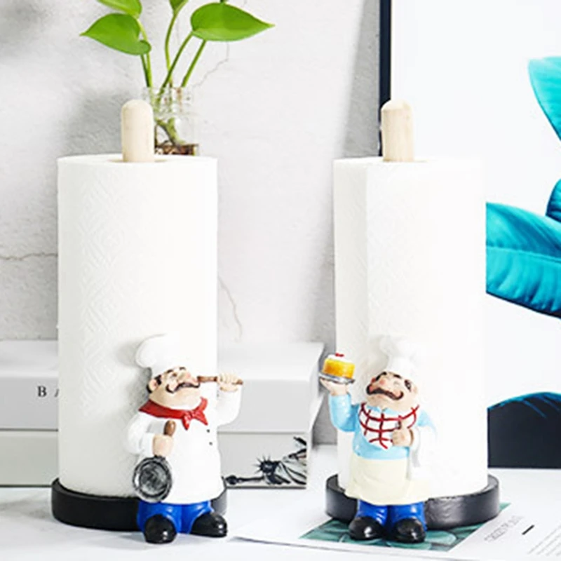 Nhựa Đầu Bếp 2 Tầng Đựng Khăn Giấy Hình Tượng Sáng Tạo Nhà Cửa Hàng Bánh Nhà Hàng Thủ Công Trang Trí Vật Trang Trí