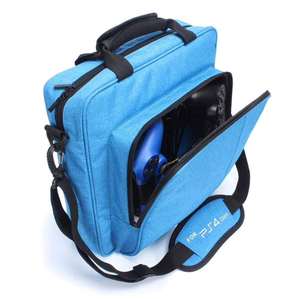 Сумка для PS4 Pro/PS4 Slim/PS5 Game System, портфель тканевый с плечевым ремнем и защитой консоли PlayStation 4, оригинальный размер