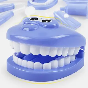 9 Teile/satz Kinder Arzt Spielzeug Pädagogisches Dental Szene Spielzeug Vorschule Lehre Bürsten Spiel Pretend Spielen