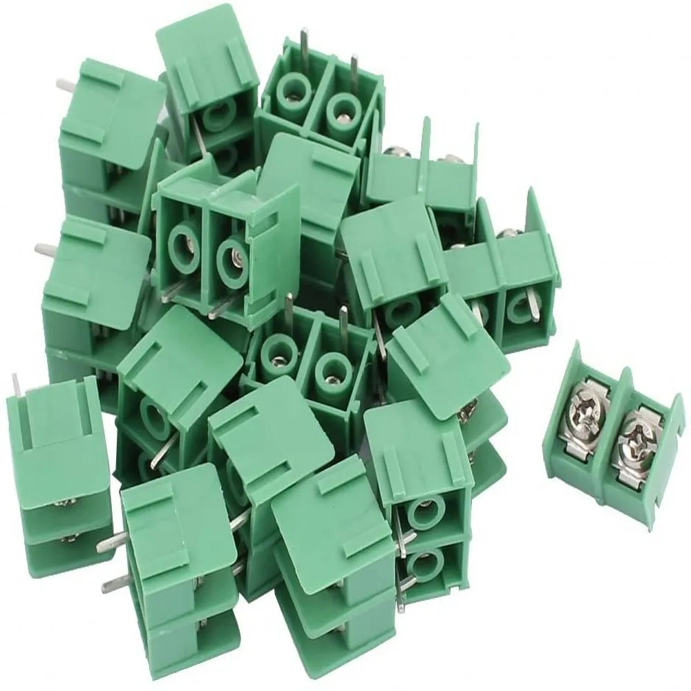 100 Stück KF8500/KF7620 8,5/7,62 mm Rastermaß Stecker Leiterplatten-Schraubklemmenblock-Anschluss 2-polig / 3-polig / 4-polig grün schwarz 10 A 300 V – Detail 12