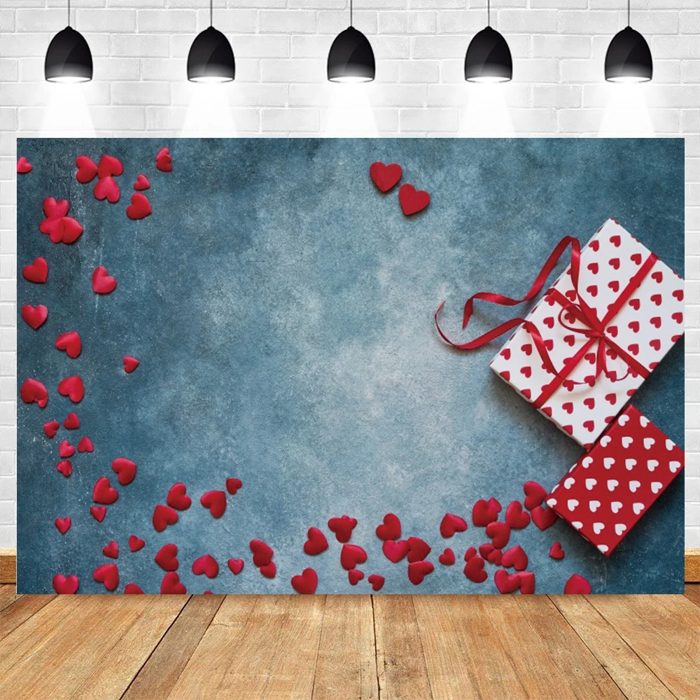 February 14 Photography Backdrop Valentine's Day Heart Gift Weeding Photocall Background Party Decor Photographic Photo Studio