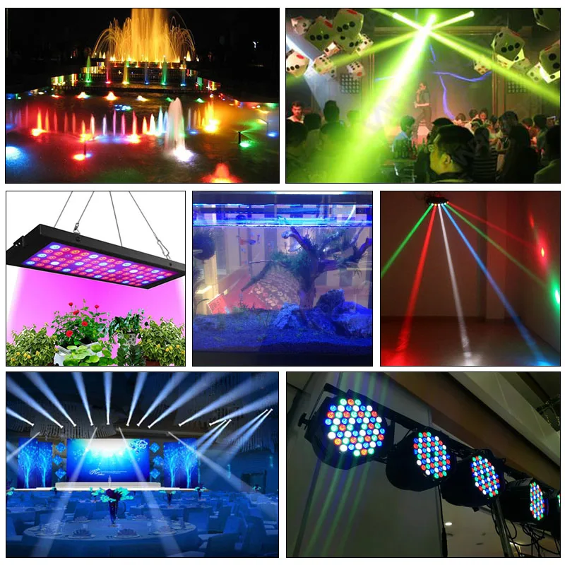 1-50PCS 3W 4W 5W 6W 15W 18W High Power LED RGB RGBW RGBWY RGBWYV 4pin 6pin 8pin 10pin 12pin Colorful LED Stage lights Source