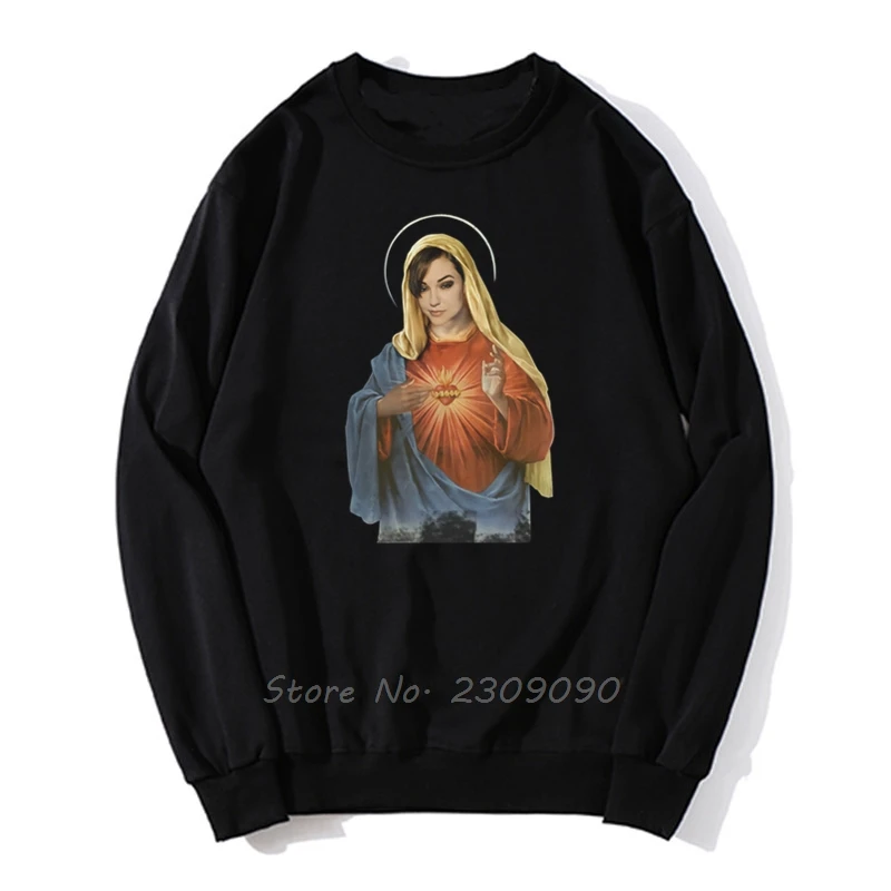 Sasha Grey Holy Mother Mary Ironic hoodies Men Unisex Hoodie Fashion Pullover Fleece Sweatshirts Funny Harajuku