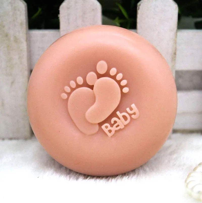1 sztuk formy silikonowe do mydła kształty stopy dziecka mydło formy silikonowe do mydła formy do Baby Shower Handmade formy silikonowe do mydła — zdjęcie 5