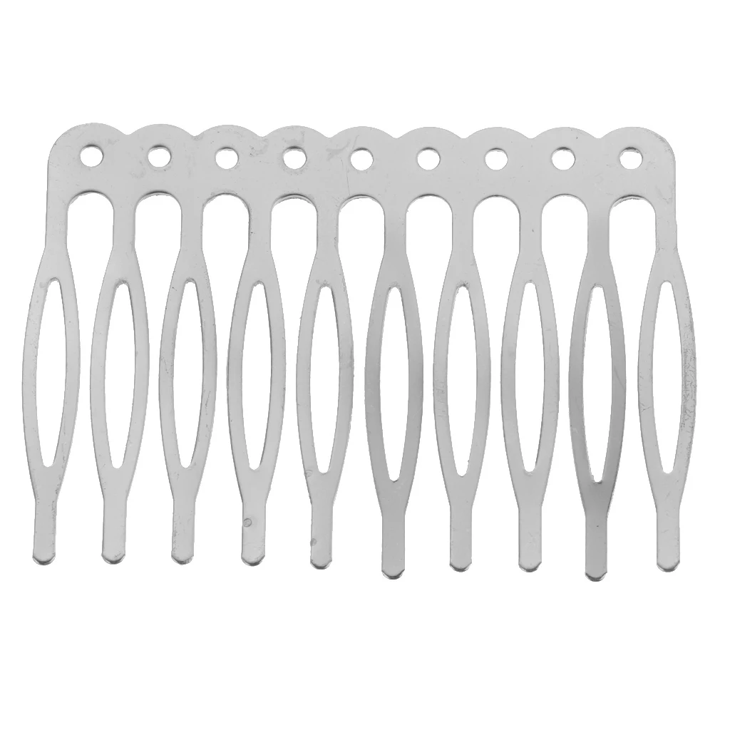 10pcs 5/10 Teeth DIY Metal Hair Comb Claw Hairpins Silver Gold Bronze Hair Comb Clip Craft Handmade Bridal Hair Jewelry Acc