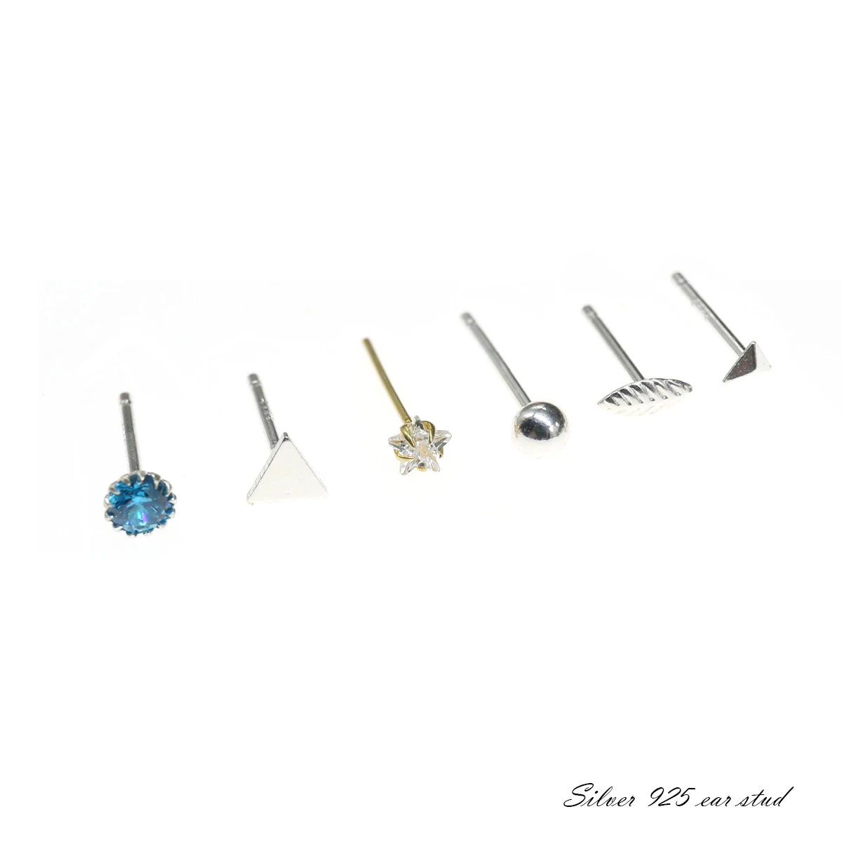 New Arrival 925 Silver Dainty Earrings Stud Piercing Set Piercing Jewelry Fashion Body Jewelry Aretes