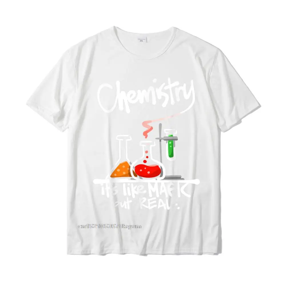 Funny Chemistry Its Like Magic But Real Geeky T-Shirt Tops Shirts Funky Casual Cotton Men\'s Top T-Shirts Cool