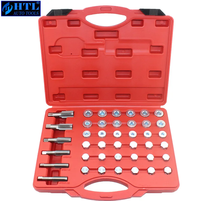 114pcs Top Quality Oil Drain Plug Sump Bolt thread Repair tool Auto repair tool m13-22 car sleeve tapping