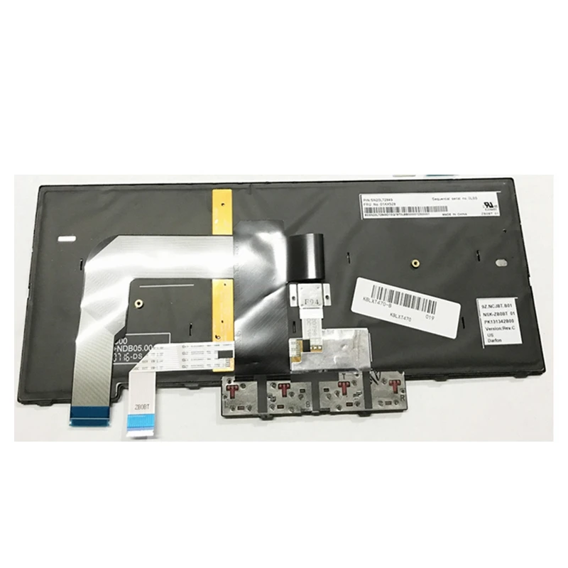 Imagem -03 - Yalumzu Teclado Inglês Novo Compatível com Lenovo Thinkpad T470 T480 Teclado Iluminado com Luz de Fundo