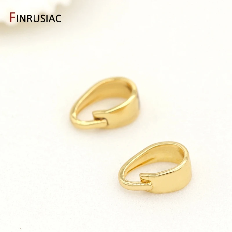 14K Gold Plated Bale Pinch Clasp For Pendant Making DIY Necklace Jewelry Making Findings