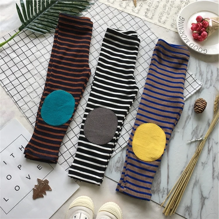 Tonytaobaby Spring and Autumn New Boys and Girls Striped Children's Pants Patch Children's PANTS LEGGINGS