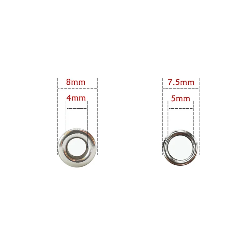 100PCS/Pack Stainless Steel Perforated Eye Ring Eyelet Buttons For Shoes Clothing Belt Decoration Accessories