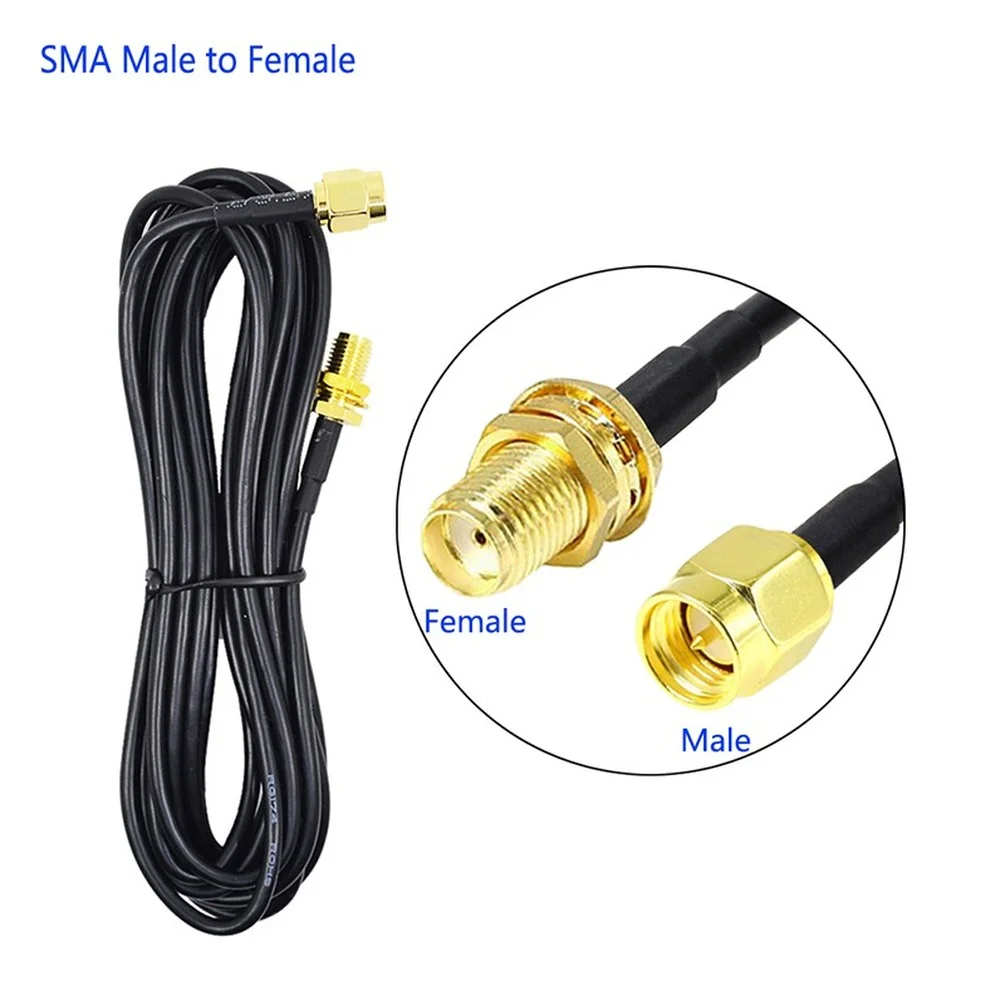 3/6/9m Extension Cables SMA Male to Female Coaxial Extension Cable WiFi Router Antenna Aerial Copper Plated Gold Cable