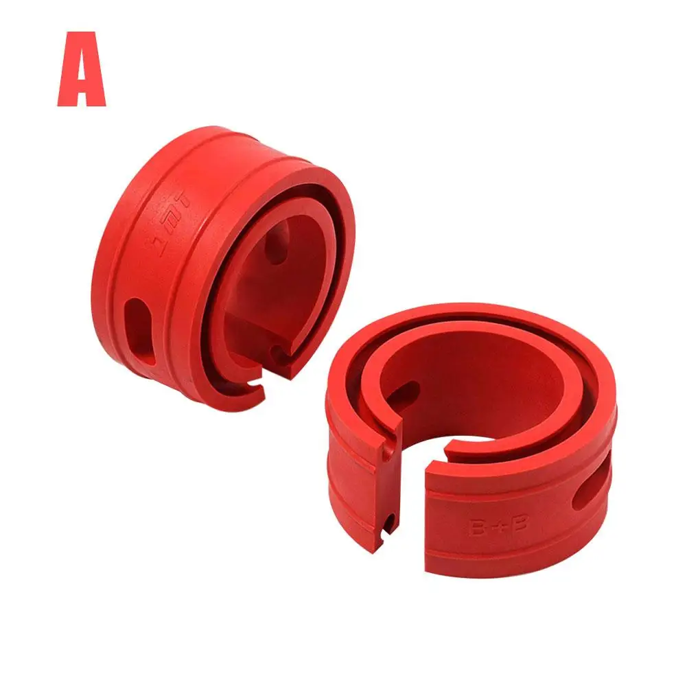 2PC Red Color Car Shock Aborber Spring Bumper Power Auto Buffers A/B/C/D/E/ Type Springs Bumpers Cushion Universal For Vehicles