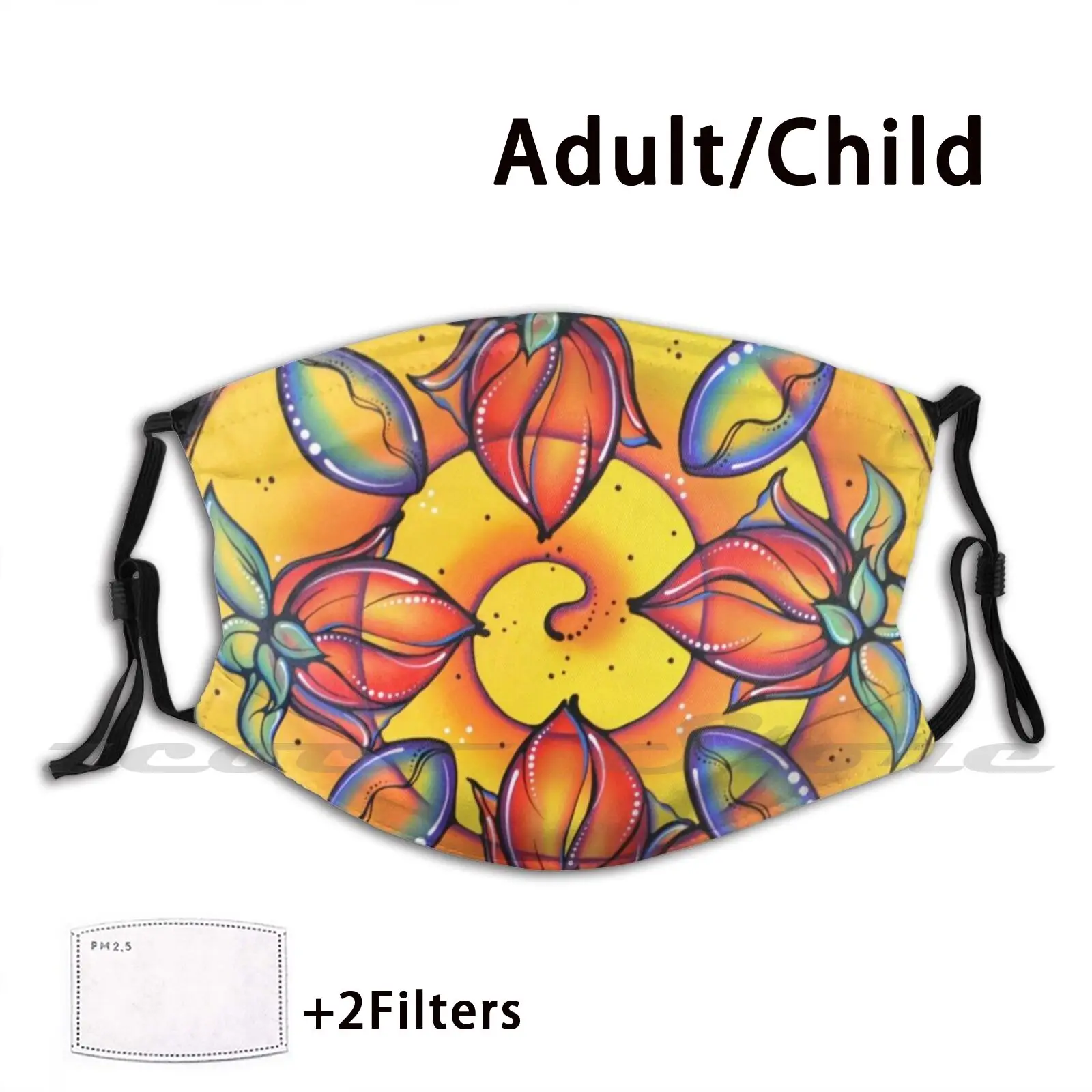 

Ready To Bloom Custom Pattern Washable Filter Pm2.5 Adult Kids Mask Mandala Blooming In Bloom Roses