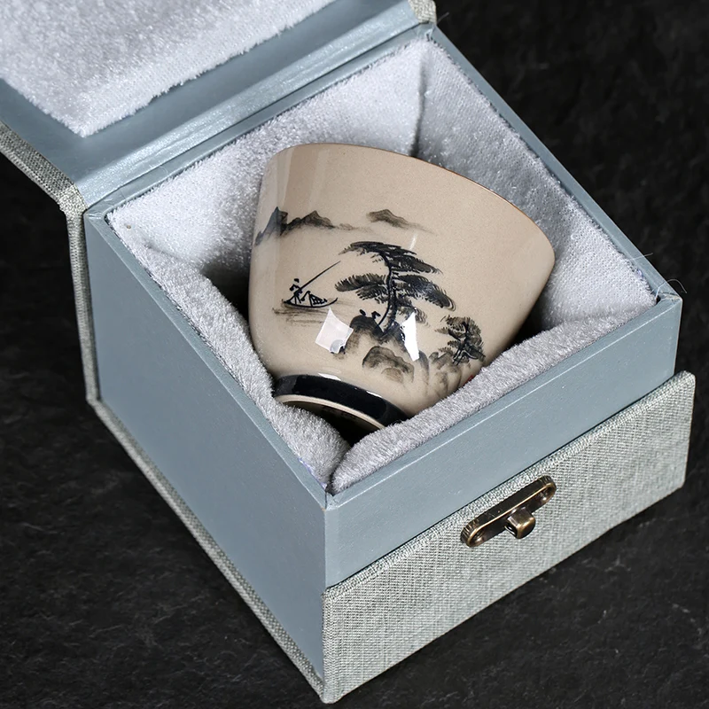 Tazza da tè in ceramica Retro piccole tazze Vintage nordiche tazze da caffè cerimonia in ceramica creativo Filizanki Do Herbaty Set di tazze da tè BK50CB