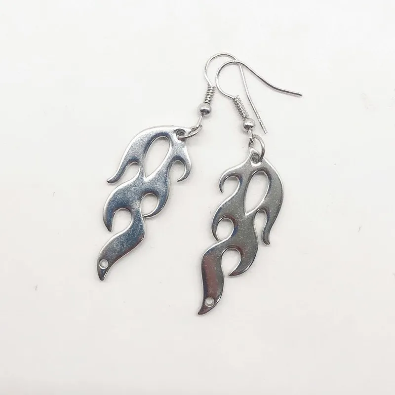 

1Pair Hip Hop Flame Earrings Streetwear Fashion Punk Style Earrings for Women Men Party Jewelry
