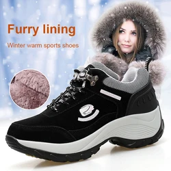 Winter Sneakers Women 2022 New Furry Warm Platform Lightweight Women Shoes Outdoor Running Shoes Plus Size 42 Zapatillas Mujer