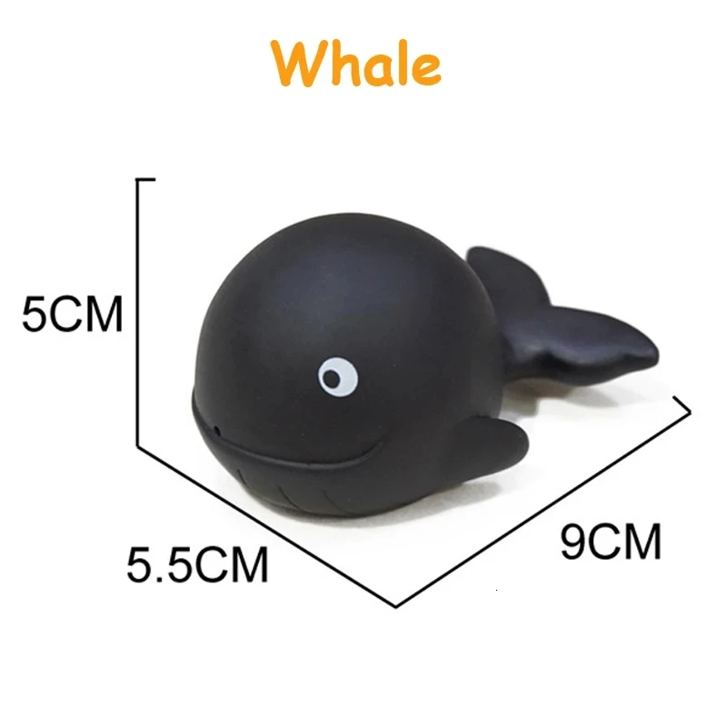 1PC Cute Animals Baby Bath Toy Duck Fish Colorful Soft Rubber Float Squeeze Sound Swimming Water Toy Beach Toys for Baby