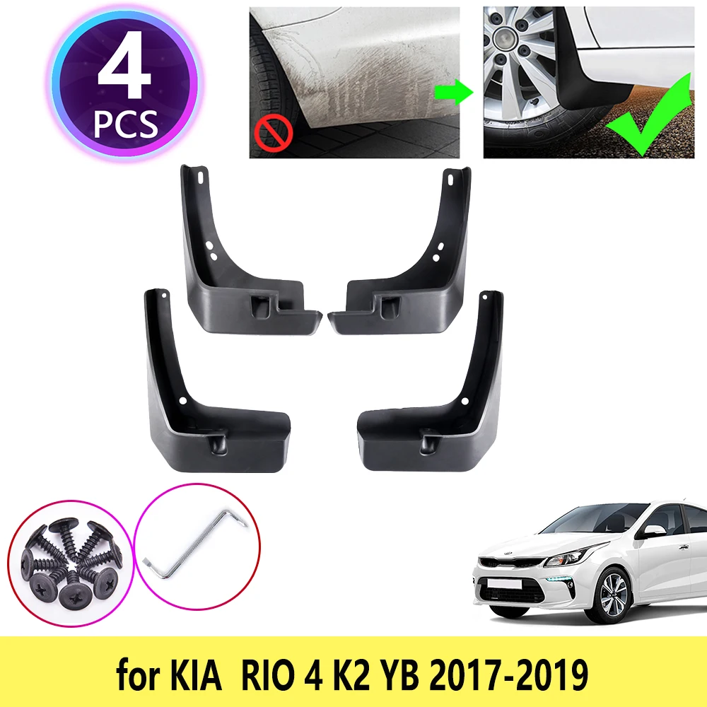 

for KIA Rio 4 K2 2017 2018 2019 YB Sedan New Anti-mud Front Mudguards Mudflaps Fender Mud Flaps Splash Guards Car Accessories