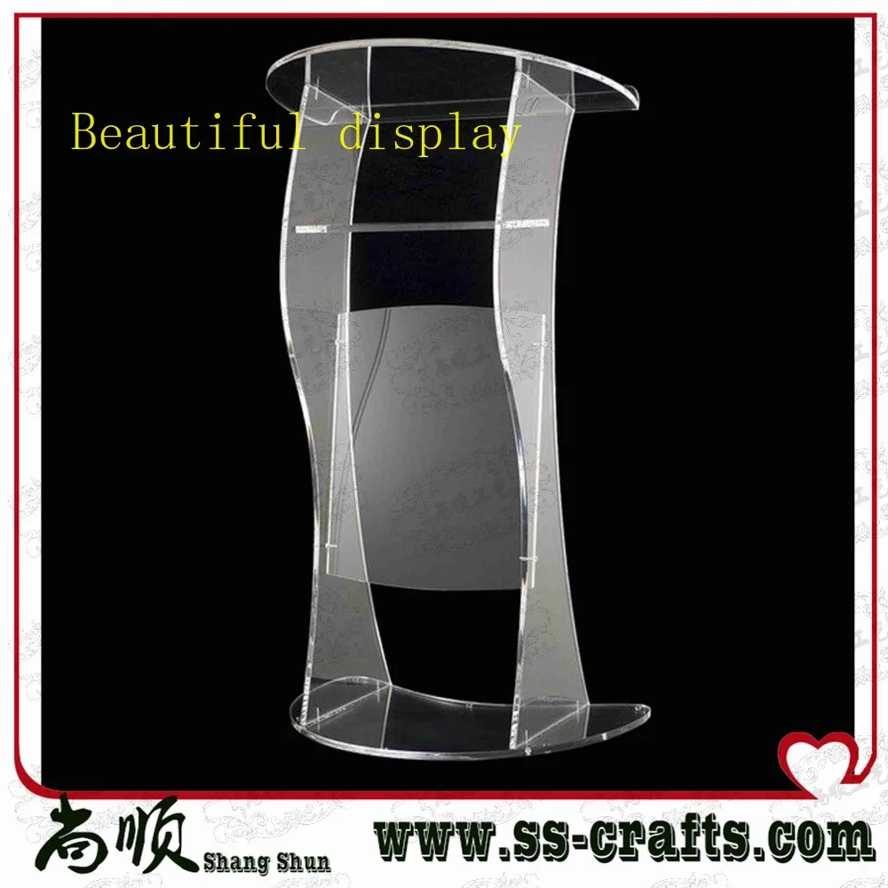 FREE SHIPING Modern Design Factory Sale Transparent Crystal Acrylic Lectern cheap church podium