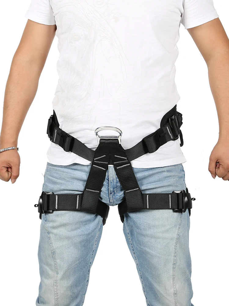 XINDA Camping Outdoor Hiking Rock Climb Half Body Waist Support Safety Belt Wider Harness for Mountaineering Aerial Equipment