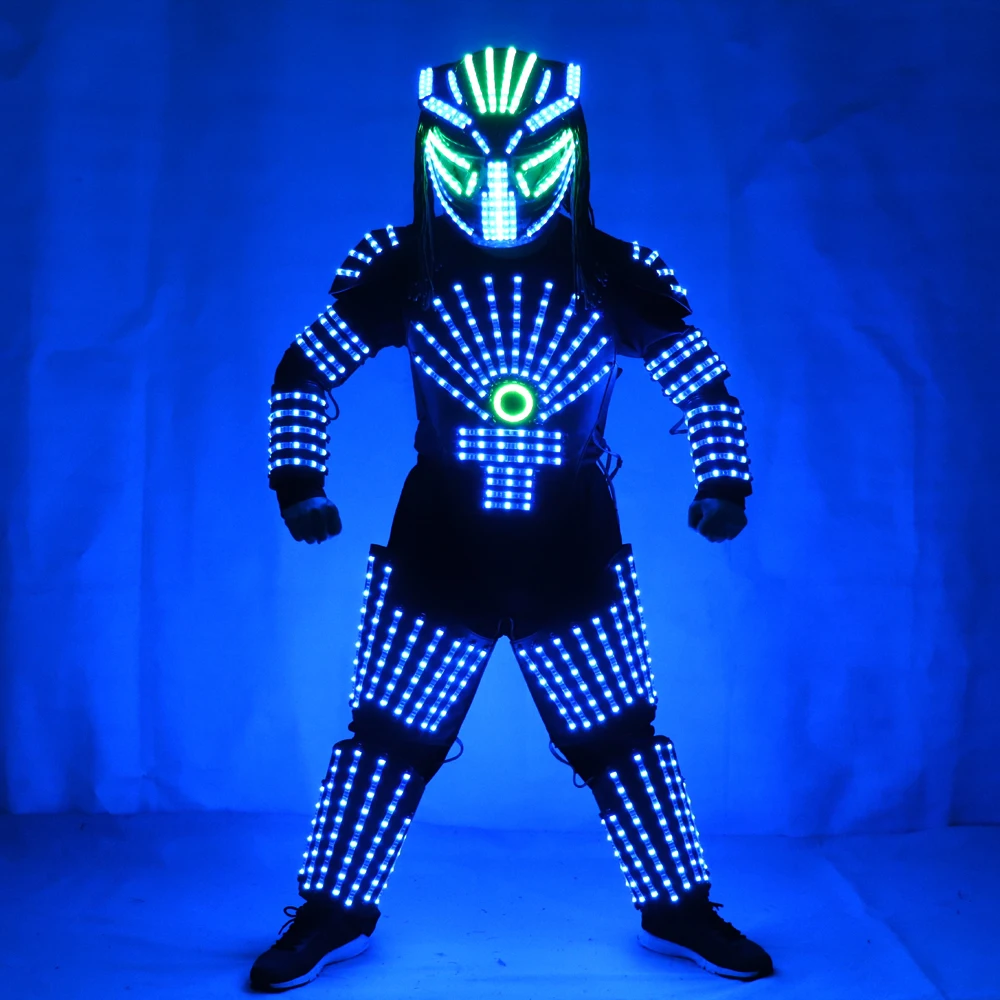 Led Predator Costume Rave Outfit Luminous Suits Clothing Hora Loca Party Abiti Led Robot Costumes