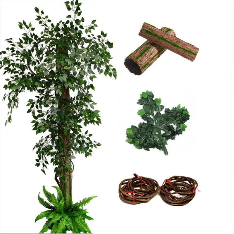 Artificial Tree Bark Faux Tree Post Wraps Natural Vine Pipeline Column Wall Surface Decoration Covers Landscape Accessories