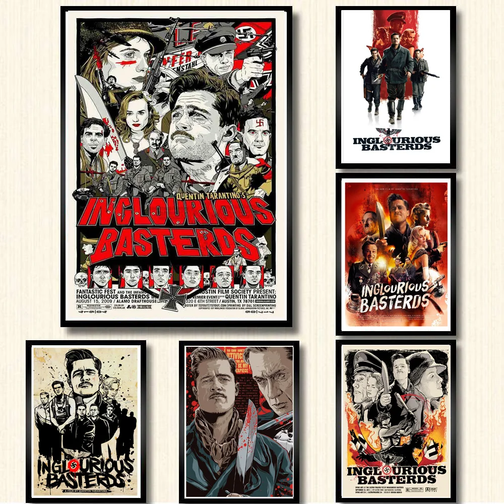poster-e-impressoes-quentes-quintentin-tarantino-inglourioso-basterds-filme-classico-arte-pintura-fotos-de-parede-decoracao-para-casa-quadro-cuadros