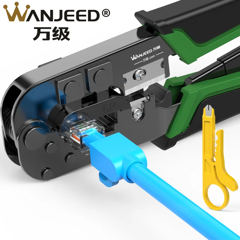 RJ45 Cable Crimper 6/8P Network Lan Cable Crimper stripper, Multi-Function RJ45 Connector pliers