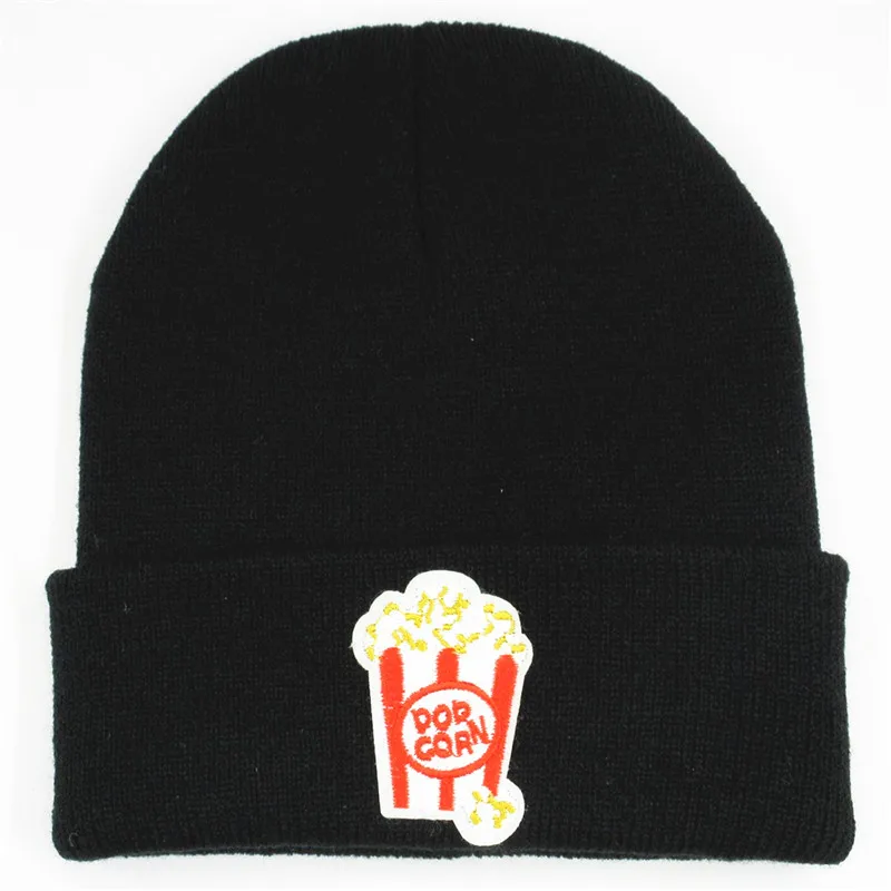 

Popcorn Embroidery Cotton Thicken Knitted Hat Winter Warm Hat Skullies Cap Beanie Hat for Men and Women 109