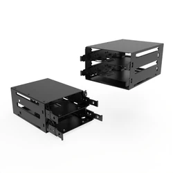 2-bay 3.5-inch hard disk extraction box hard disk cage shock-absorbing bracket desktop computer chassis internal expansion rack