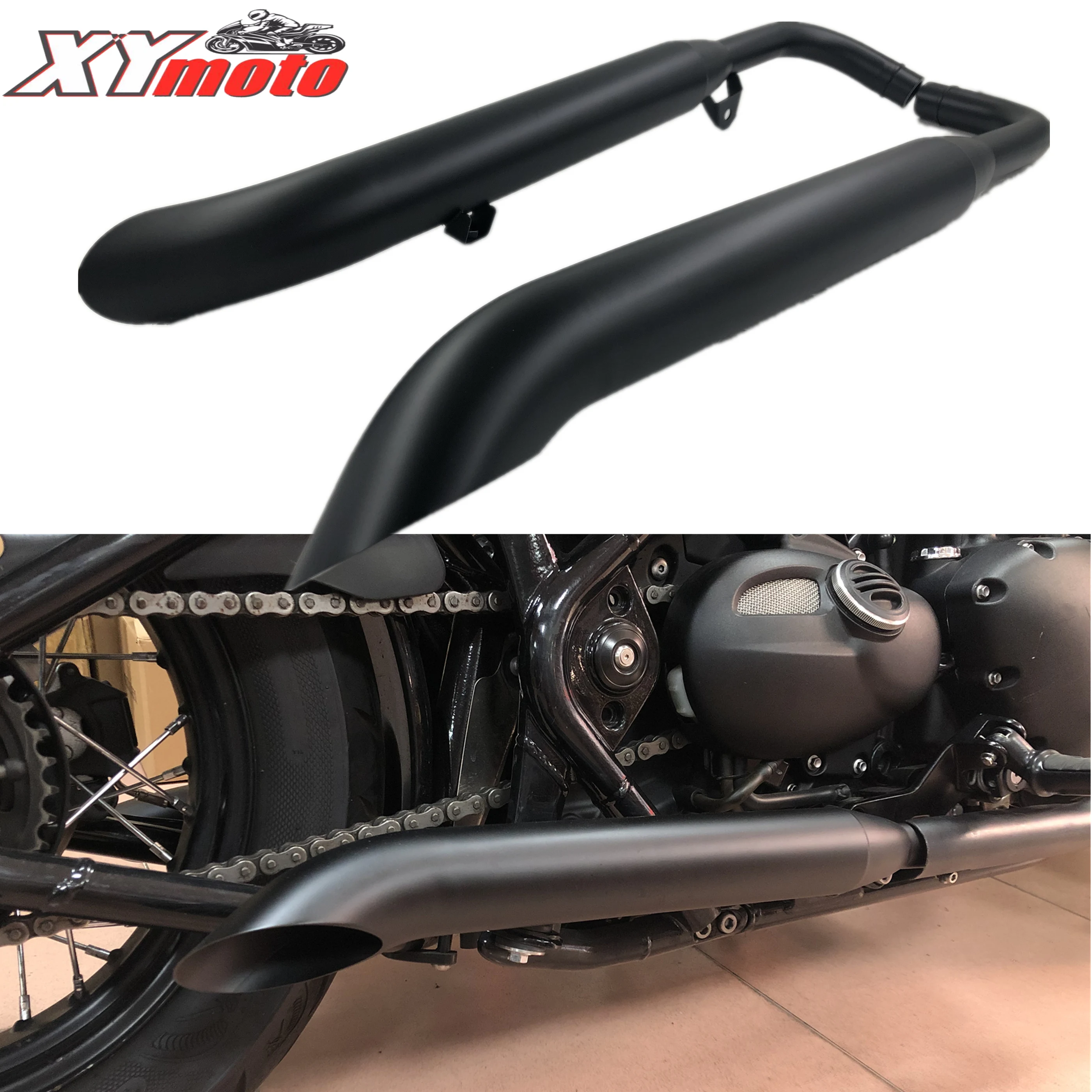 Suitable for Triumph MotorcycleSpeed master Bobber1200 modified exhaust pipe straight through sweeping exhaust  Twin Slash