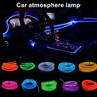 3M/5M Car Interior Led Decorative Light USB Party Mood Flexible Ambient Light Wiring Neon Strip Car DIY Diode