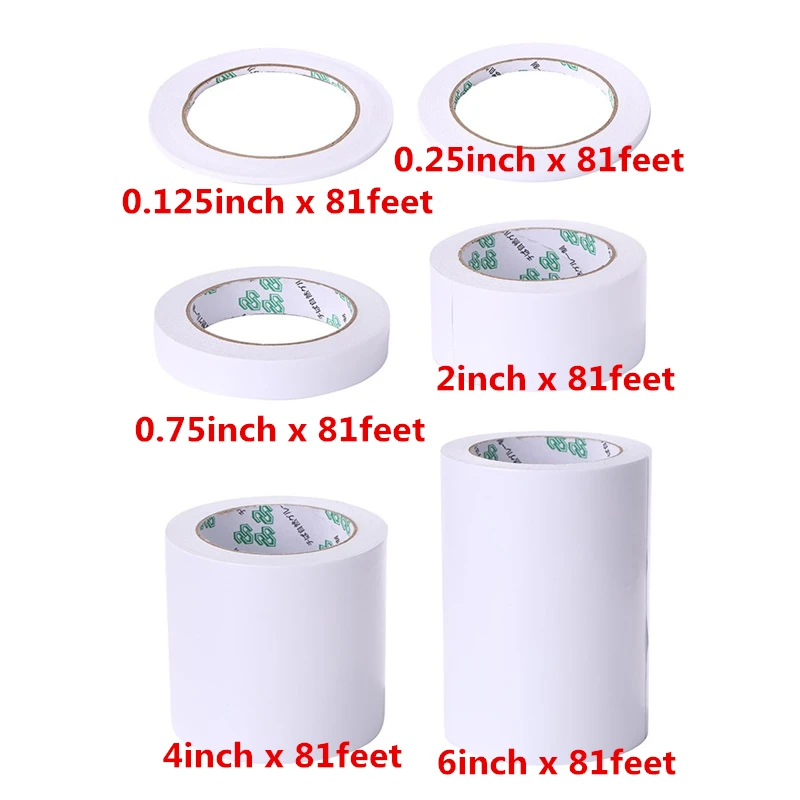 6 Sizes Clear Double Sided Adhesive Roll for Diy Sticker Card Making Embossing Stencil Photo Albums Decorate