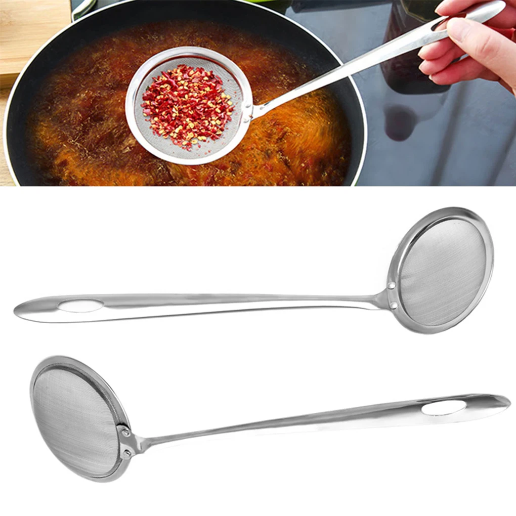 Super Thick Japanese Hot Pot Filter Soup Skimmer Spoon Mesh Percolator Strainer Fat Oil Skim Grease Foam