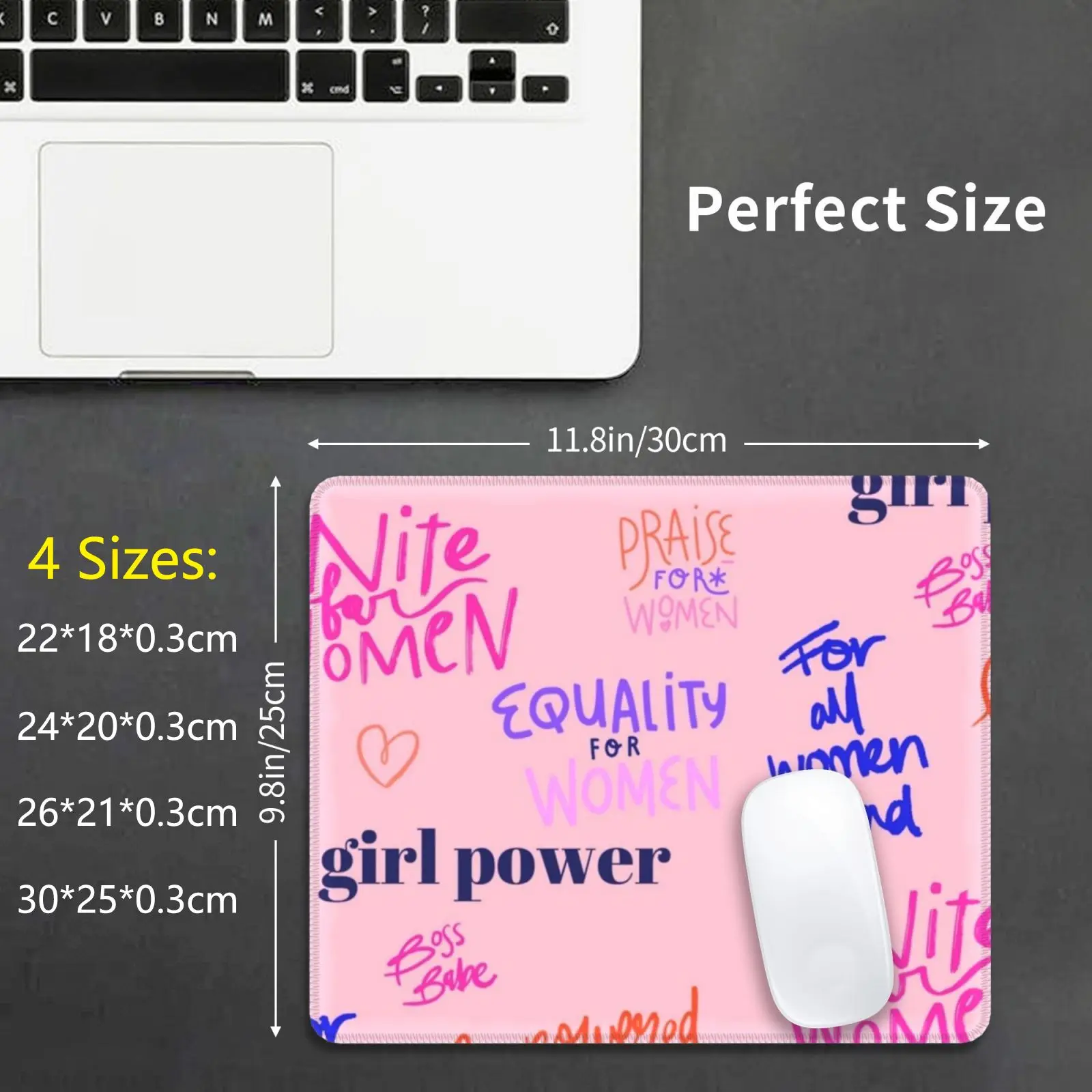 Feminism Slogans Mouse Pad 2609 Girl Power Feminism Empowered Women Unite For Women Equality