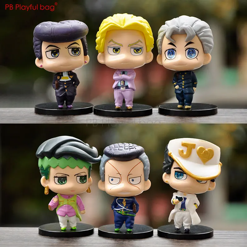 Playful bag 6pcs/set Kira Yoshikage Kujo Jotaro Rohan Kishibe Higashikata Josuke figure pvc model collection Room ornament HF60